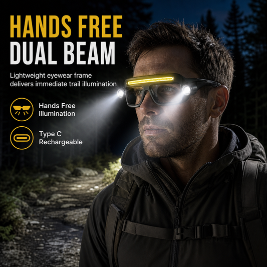 👓 Luz LED Recargable de Doble Lado para Gafas