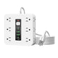 🔌 Regleta de 12 Tomas con 4 Puertos USB y Cable de 2 m