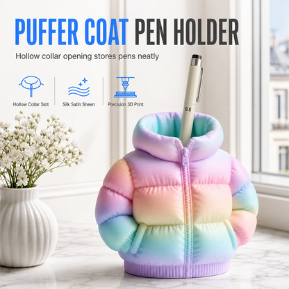 🖊️ Portalápices 3D con Forma de Chaqueta Acolchada
