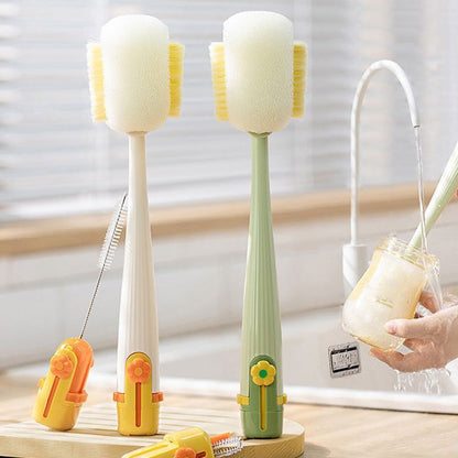 🧼 Cepillo 5 en 1 para Limpiar Botellas, Pajitas y Tapas