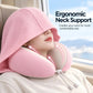 ✈️ Almohada Cervical de Viaje con Capucha y Ajuste Regulable