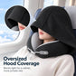 ✈️ Almohada Cervical de Viaje con Capucha y Ajuste Regulable