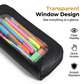 ✏️ Estuche de PU con Ventana Transparente