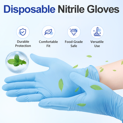 🧤 Guantes Desechables de Nitrilo para Cocina y Limpieza