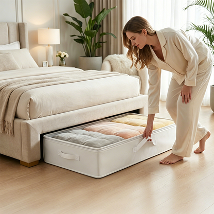 🛏️ Bolsa Plegable de Almacenamiento Bajo la Cama con Tapa Transparente