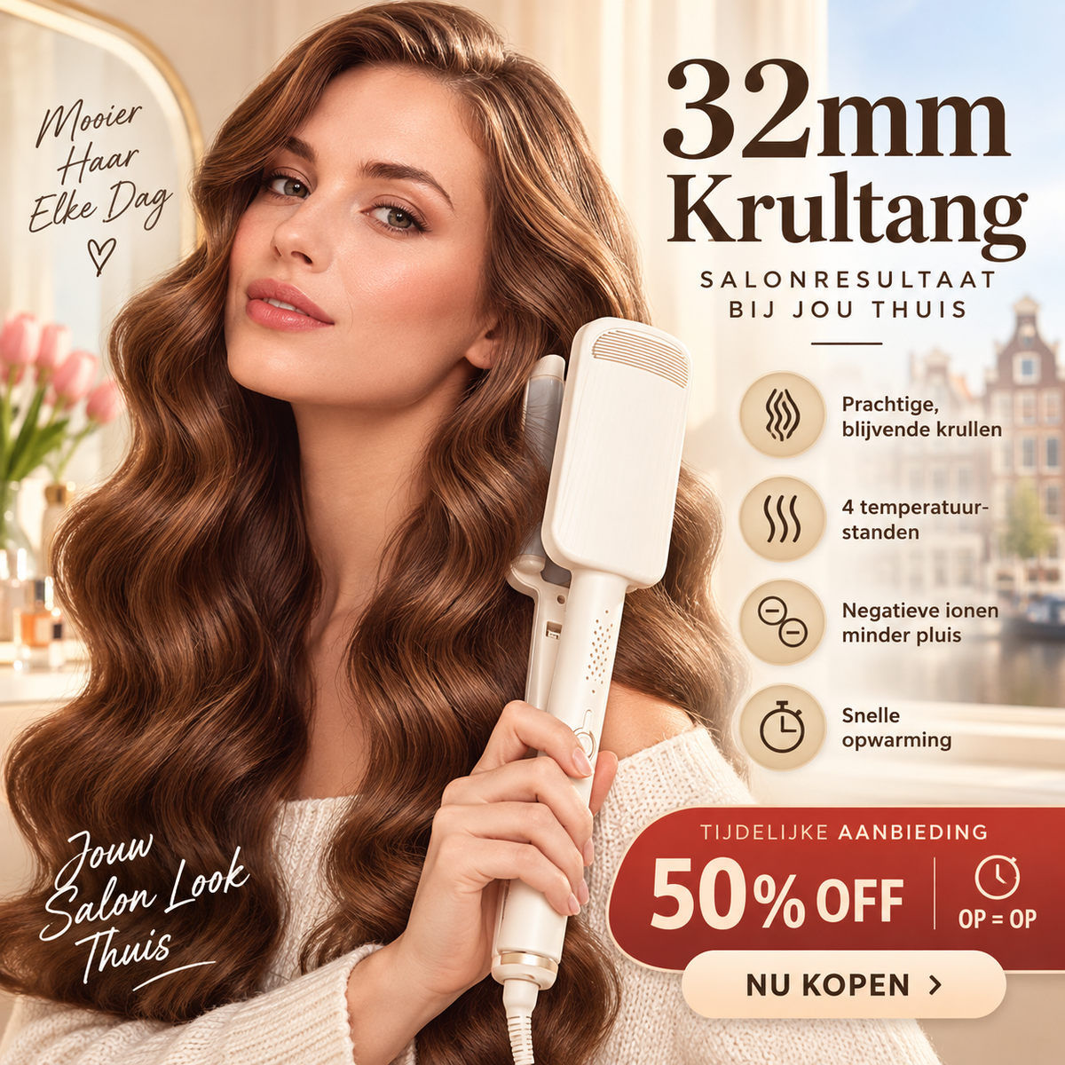 💇‍♀️ Rizadora Ondulada de 32 mm con 4 Temperaturas - imagen 3